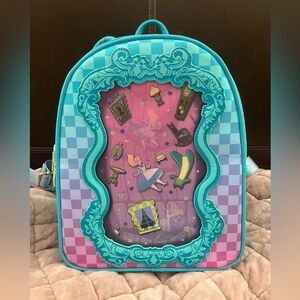Loungefly Alice in Wonderland Rabbit Hole Lenticular  Backpack NWOT